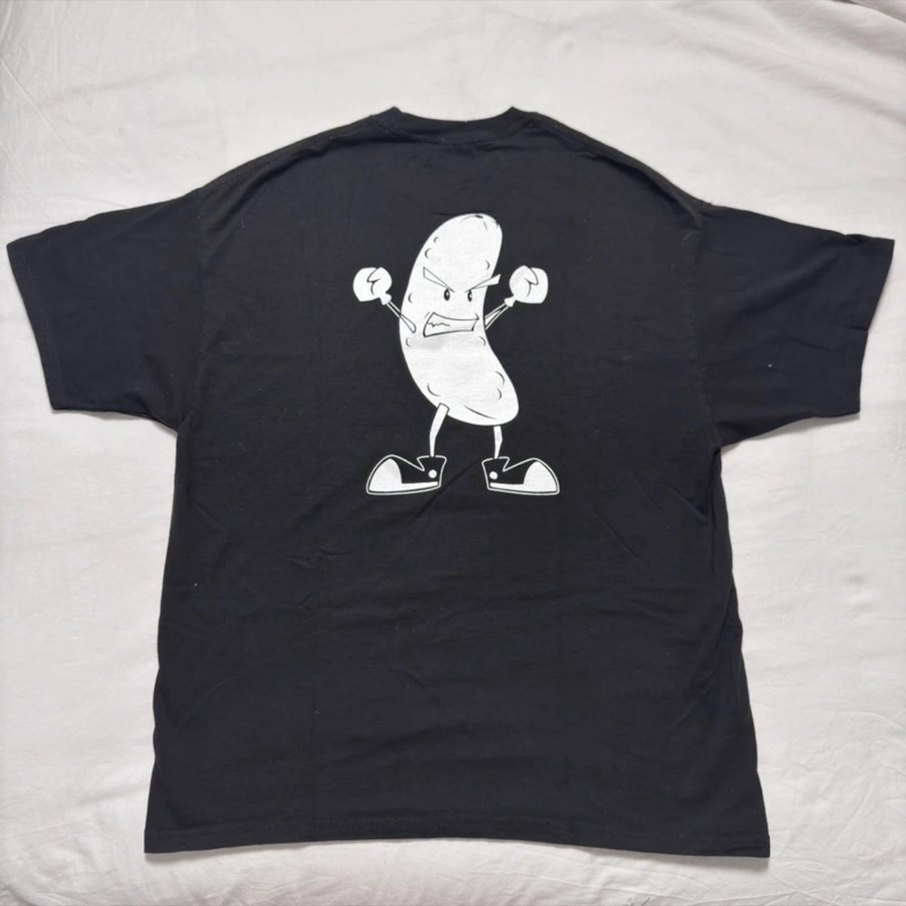 Angry pickle tee with white graphic